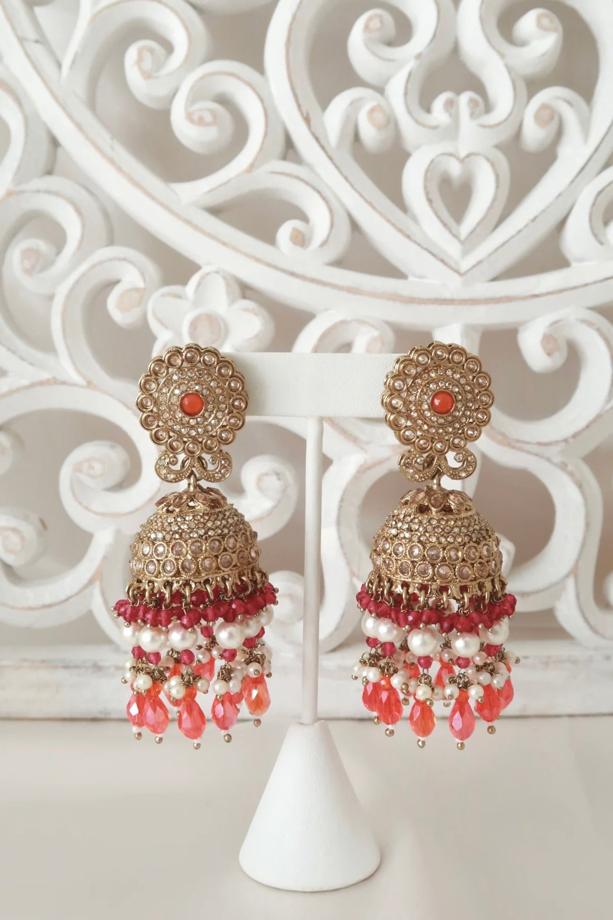 Daneen Necklace Set (Fuchsia)