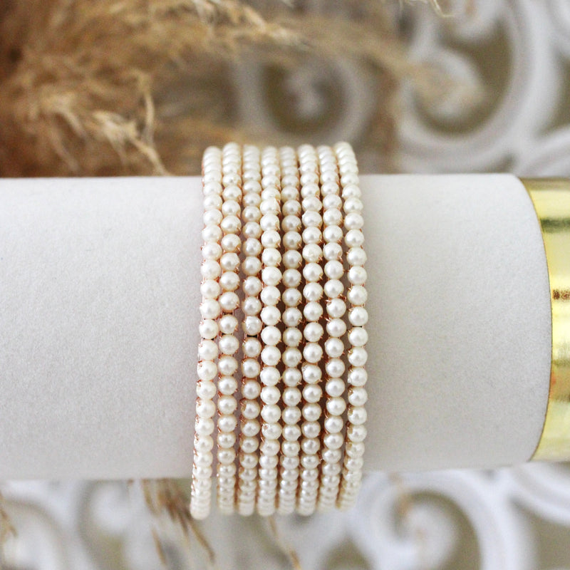 Pearl Bangles (Gold)