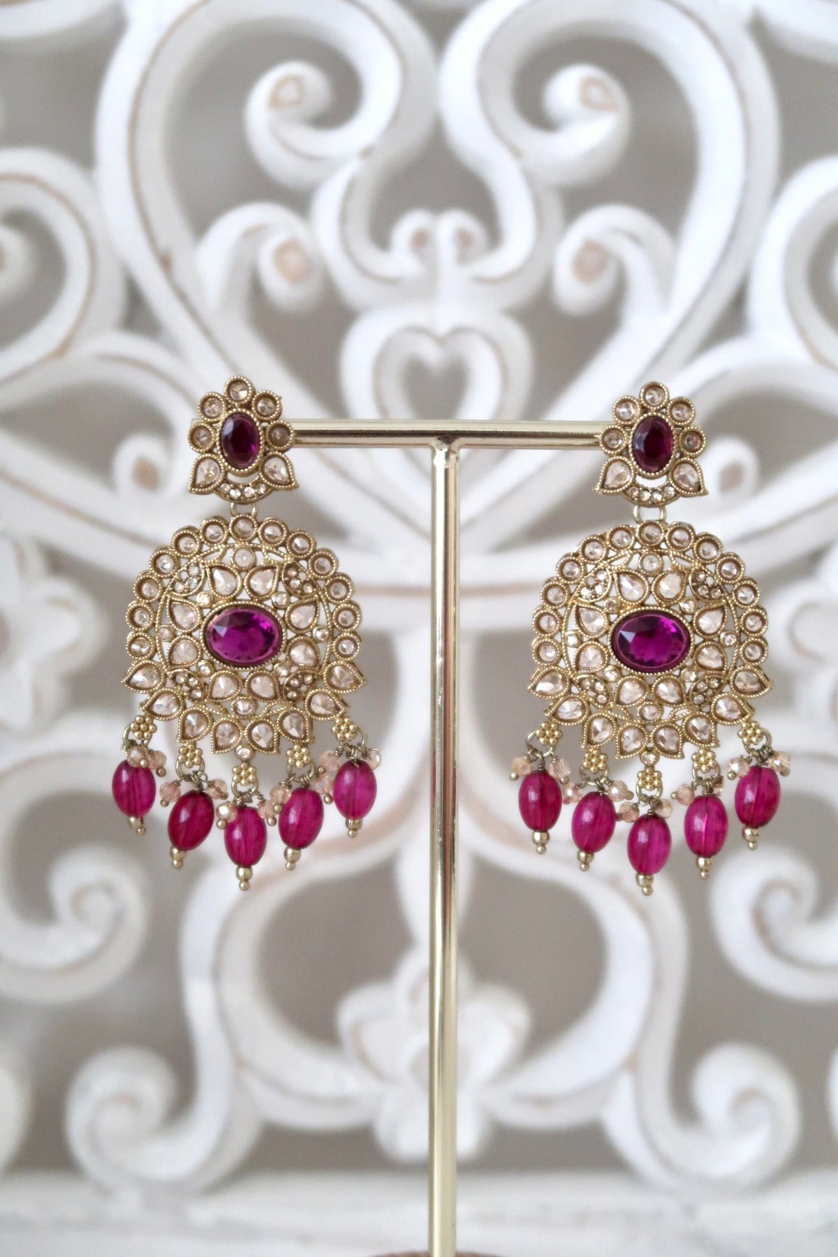 Anchal Choker Set (Magenta)
