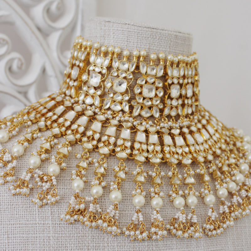 Maha Kundan Bridal Set (Gold)