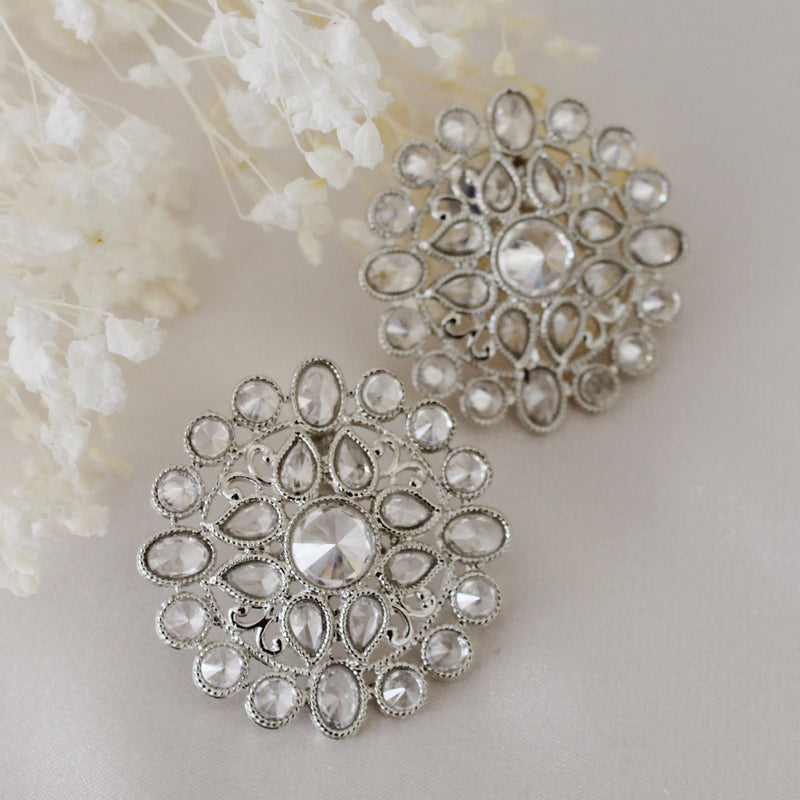 Dilnaz Earrings (Silver)