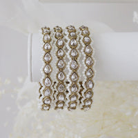 Rahea Bangles (Clear/Gold)